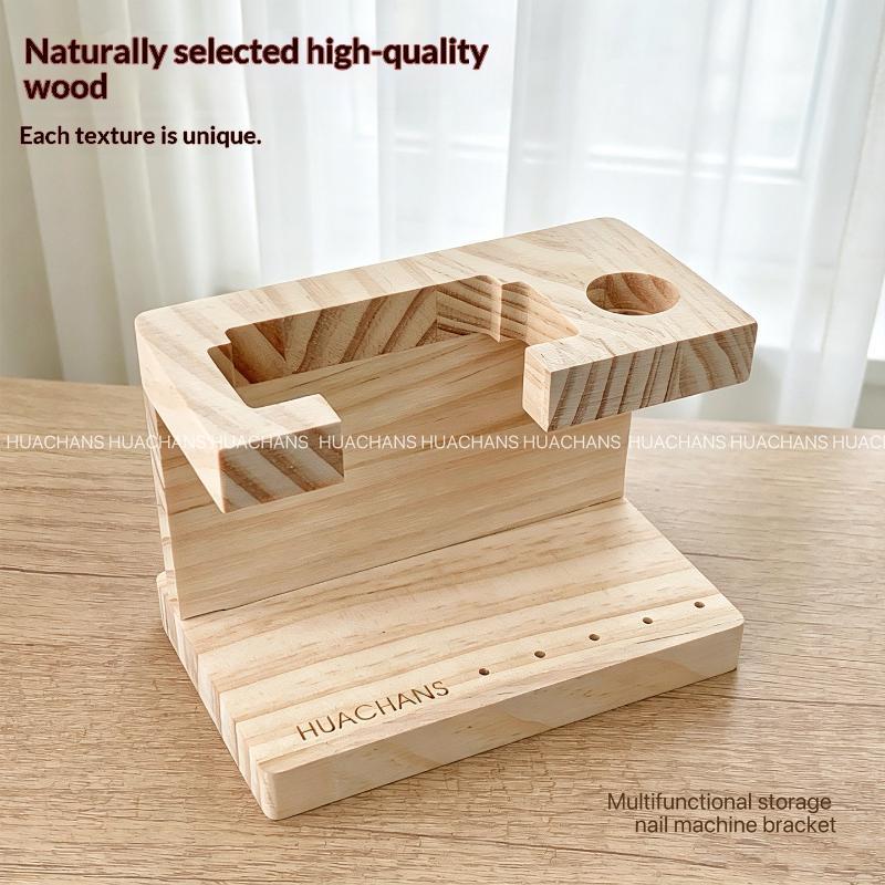 Power Tools Holder - 1個入りネイルドリルビット木製ホルダー：夏のDIYマニキュア収納ラック、ネイルアートアクセサリーとトレーニングツールの整理に。