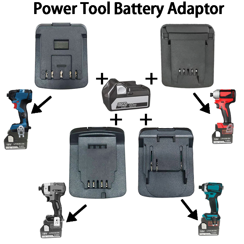 Power Tools Hikoki - 日立&ハイコーキ18Vリチウム電池用バッテリーアダプターは、マキタ/DW/ミルウォーキー/ボッシュ18V/20Vバッテリー電動工具に変換します