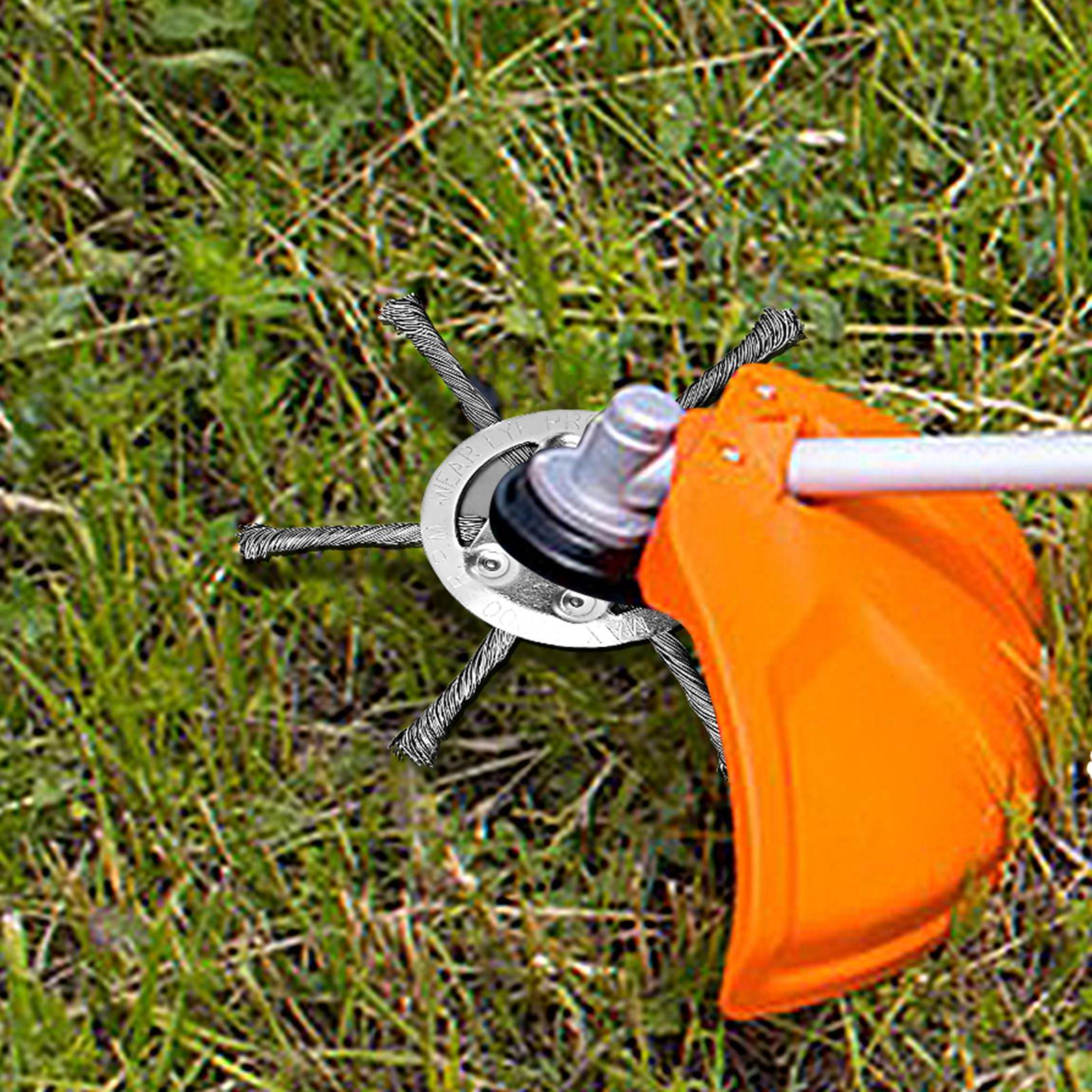 Power Tools Yard - スチール製草刈りヘッドカッター安全ワイヤー雑草刃ガーデン草刈りヘッド芝刈り機パワーアクセサリーツール