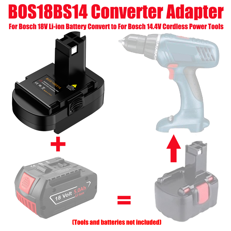 Power Tools Battery Adapter - ALASICKA バッテリーアダプター BOS18BS14 ボッシュ 18V リチウムイオンバッテリー用、ボッシュ