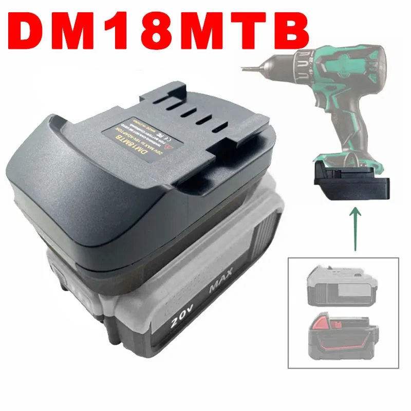 Power Tools Battery Adapter - バッテリーアダプターコンバーター,メタボ,デウォルト,ミルウォーキー,18V,マキタ用,18V,リチウム電源,dm18mtb