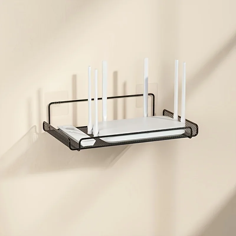 Power Tools Holder - ステンレス製ルーターシェルフ 穴あけ不要 WiFi 壁掛けルーター収納オーガナイザー ホーム バスルーム