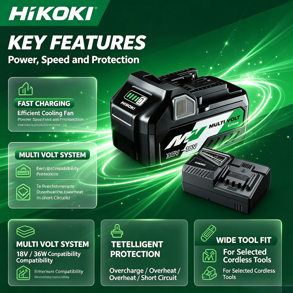 100%純正HiKOKI BSL36A18バッテリー 18V - Power Tools Hikoki のレビューと価格