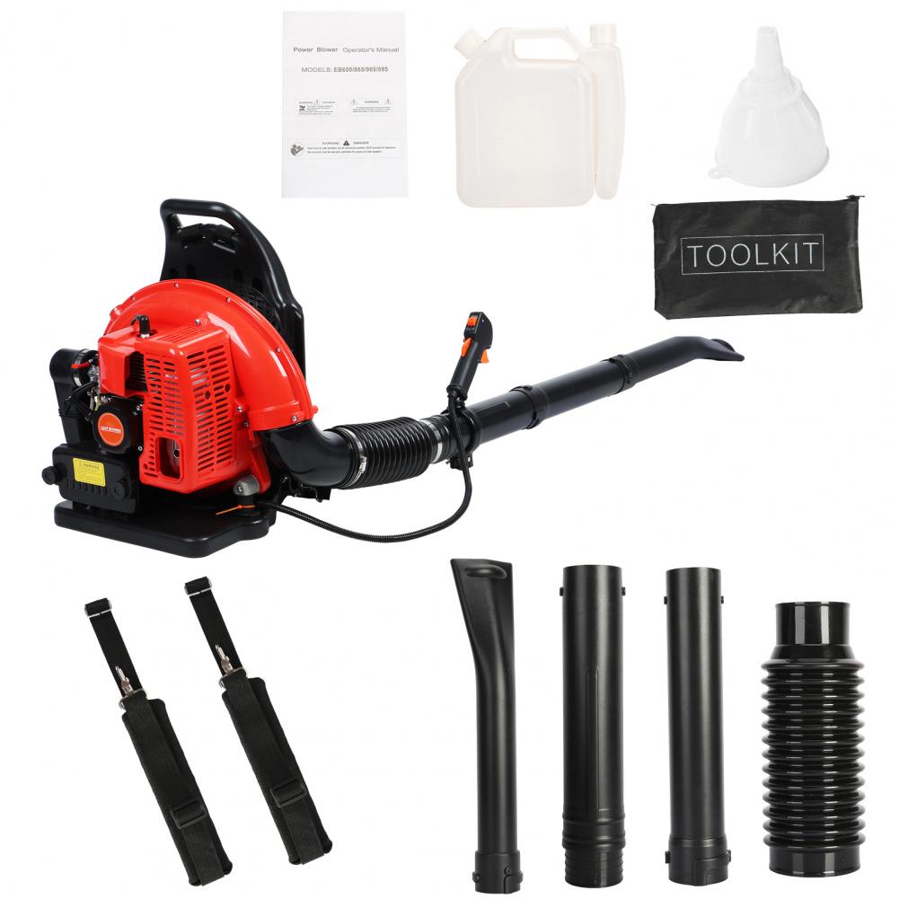 63CC ガス駆動バックパックリーフブロワー、665CFM  - Power Tools Yard のレビューと価格