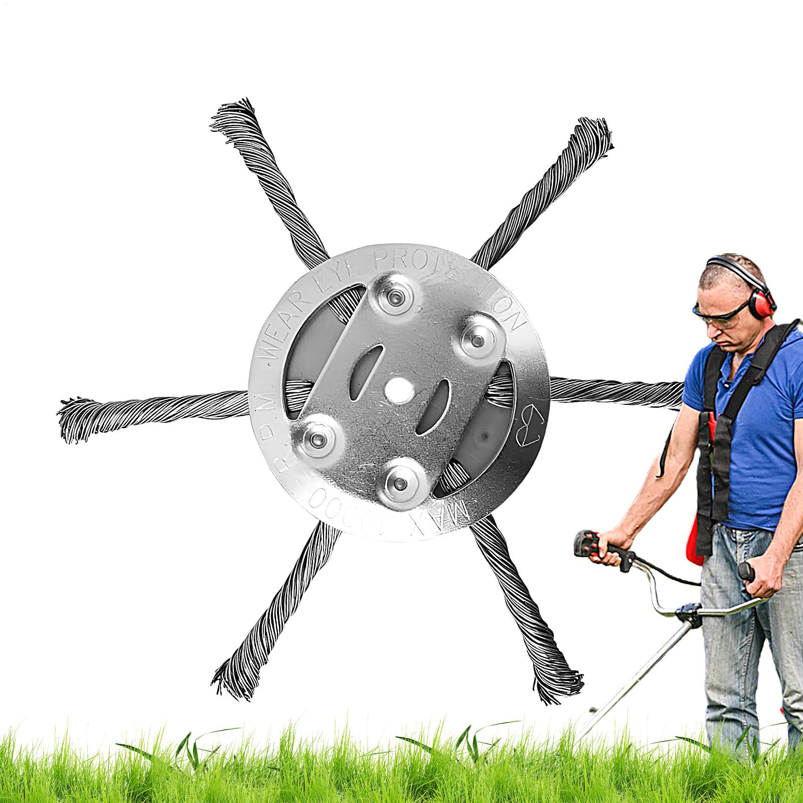 スチール製草刈りヘッドカッター安全ワイヤー雑草刃ガーデン草刈 - Power Tools Yard のレビューと価格
