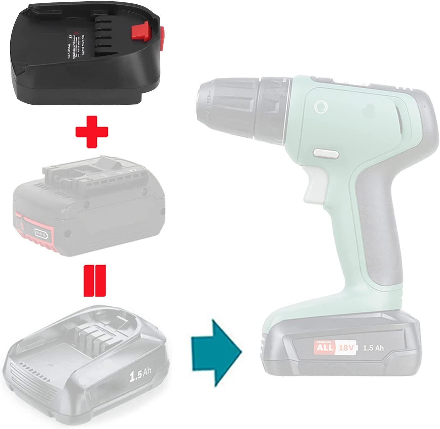 バッテリーアダプターは、家庭用リチウム電動工具のボッシュ 1 - Power Tools Green のレビューと価格