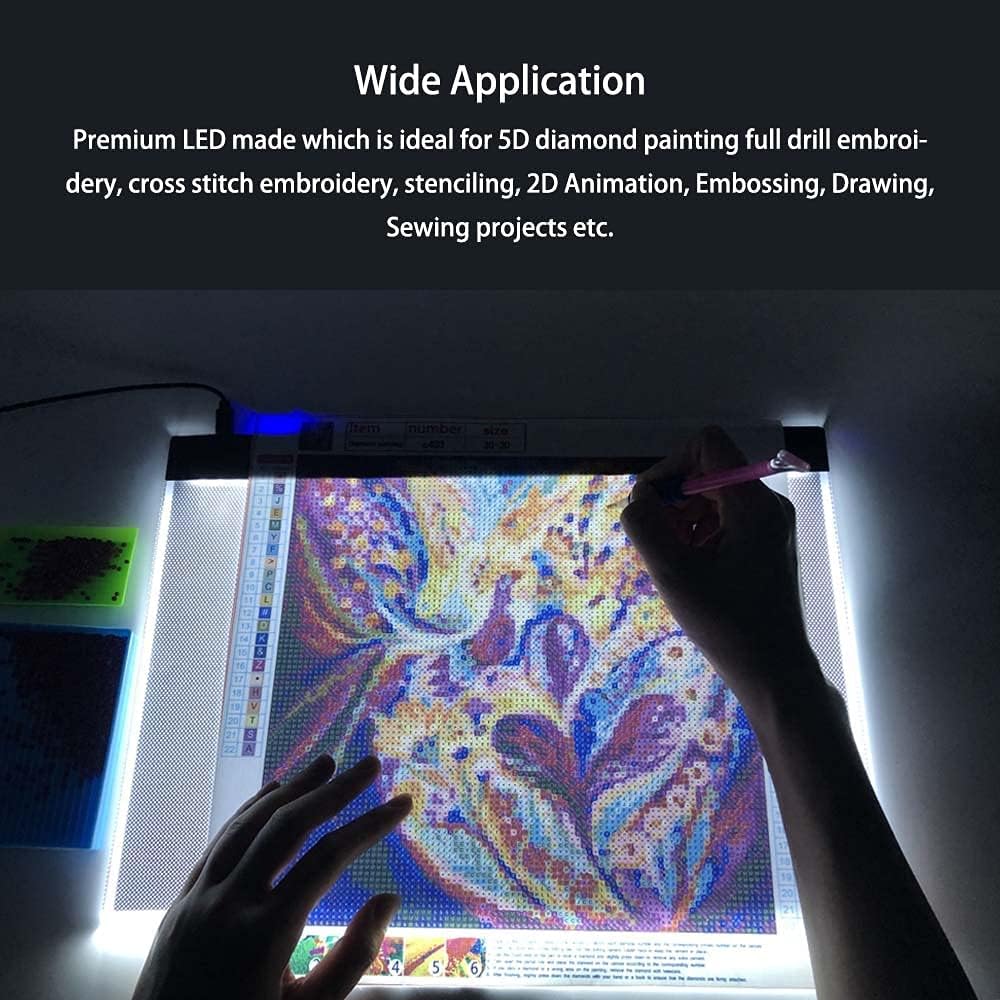 A5 LEDライトボードコピーボード、ダイヤモンドペインティ - Power Tools Drawing のレビューと価格