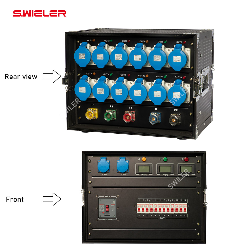 キャビネット電源分配ボックス、5ピン63A入力、16A出力、 - Power Tools Distributor のレビューと価格
