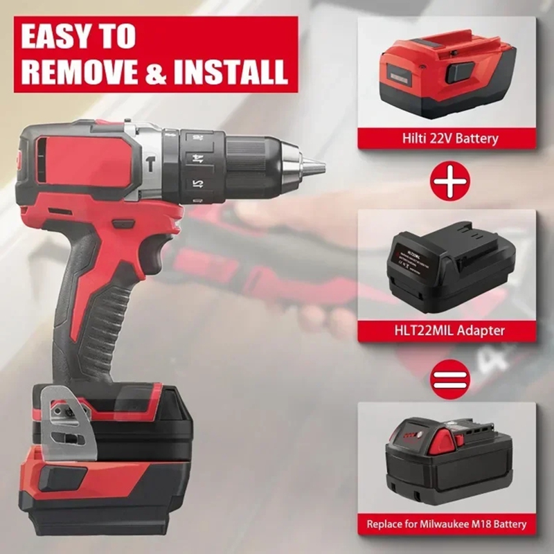 18V電動工具用バッテリーアダプター 22V B22リチウム - Power Tools Battery Adapter のレビューと価格