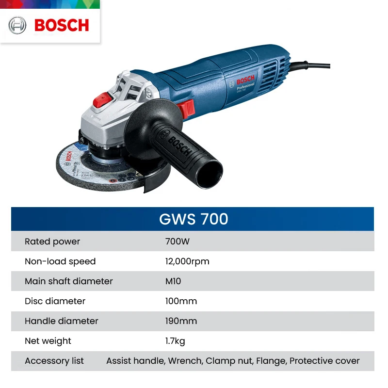 ボッシュ GWS700 電動アングルグラインダー 12000 - Power Tools Hand Held のレビューと価格